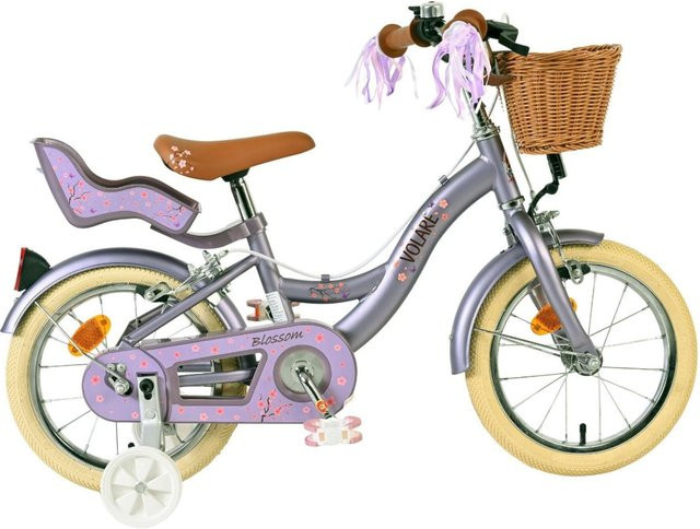 VOLARE Kinderfahrrad Blossom 14 Zoll ohne Rücktrittbremse lila - Bild 1
