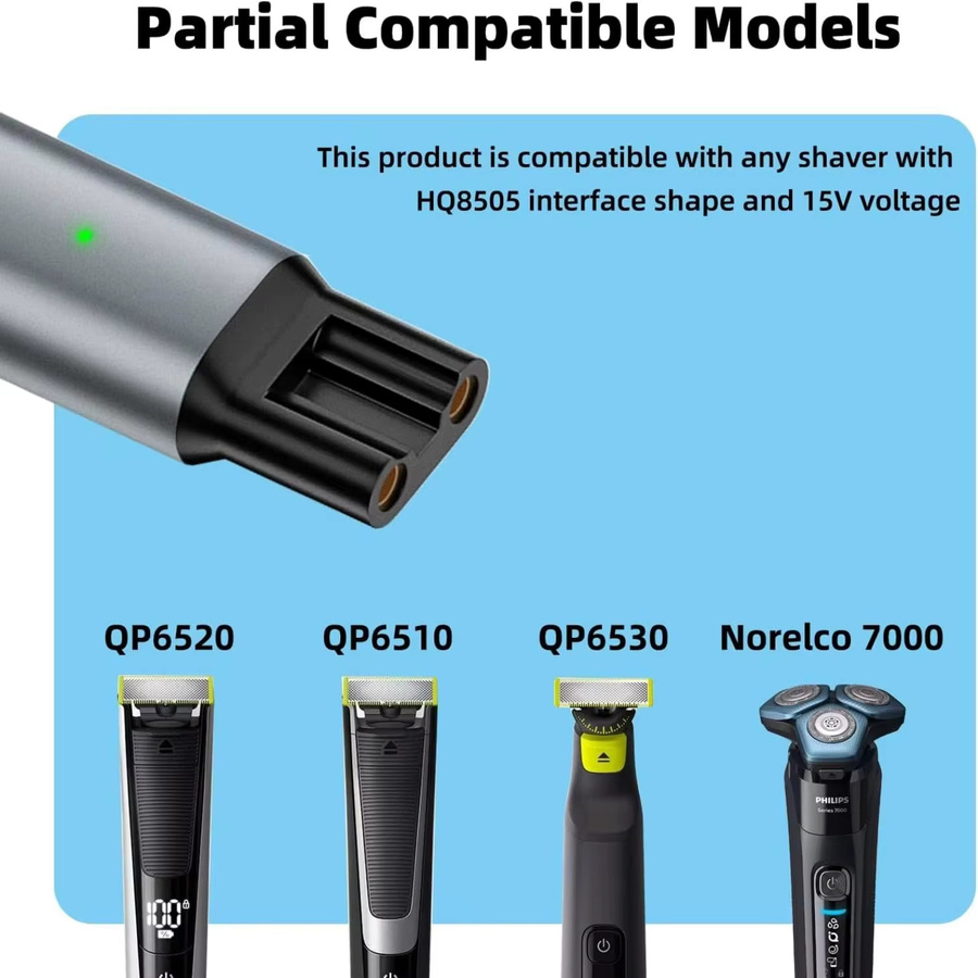 Kerokuru Rasierer-Adapter Ladekonverter für Philips Norelco OneBlade, Unisex - Bild 2