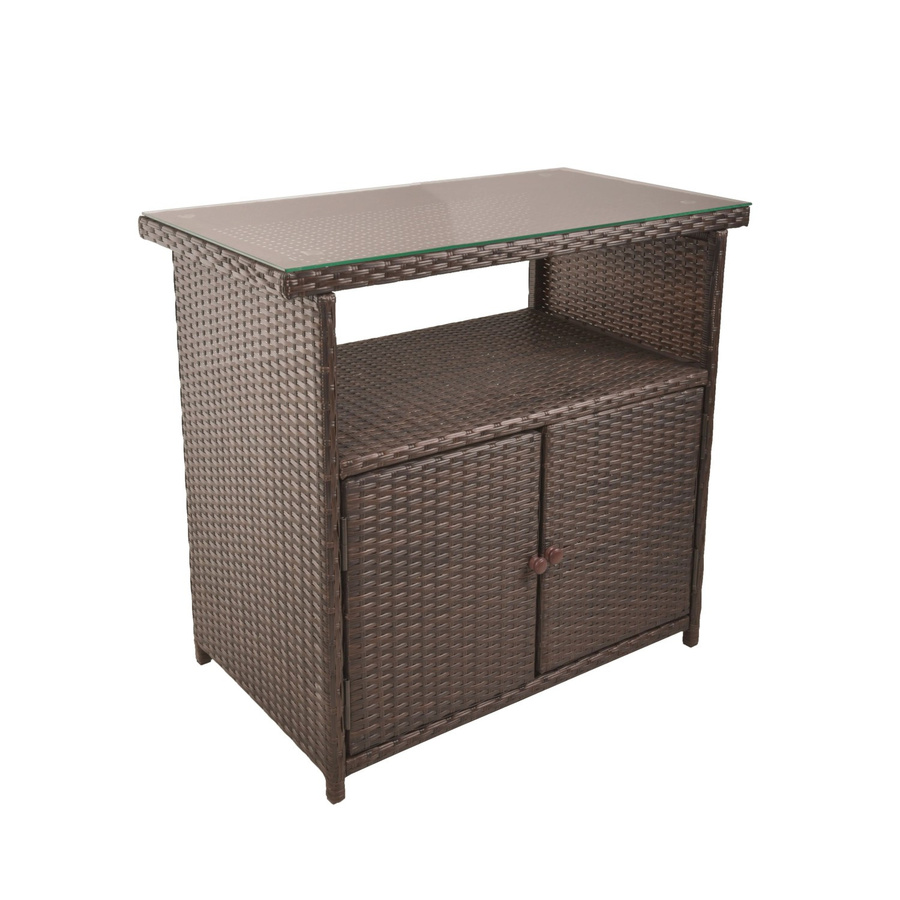 DELUKE Sideboard ELISA Kommode in Coffee mit Kunststoffgeflecht für Flur und Schlafzimmer, B/T/H: 84 x 50 x 90 cm - Bild 2
