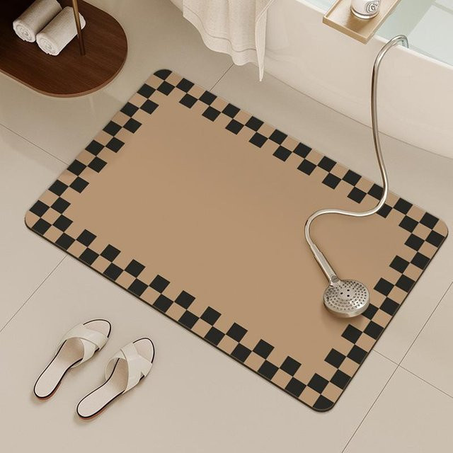 Saugfähige Kieselgur Bodenmatte von Yiran Furniture für dein Badezimmer, waschbar und schnelltrocknend, B/H: 80 x 50 cm - Bild 1
