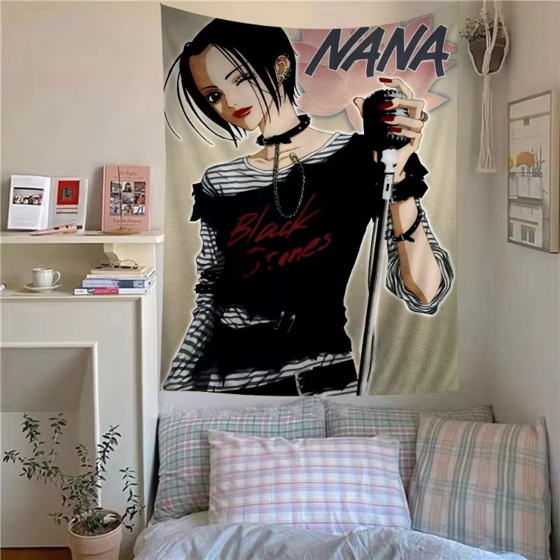 VIKAMA Billie Eilish Nana Anime Wandteppich aus Polyester in Multicolour, B/H: 40 x 60 cm - Bild 1
