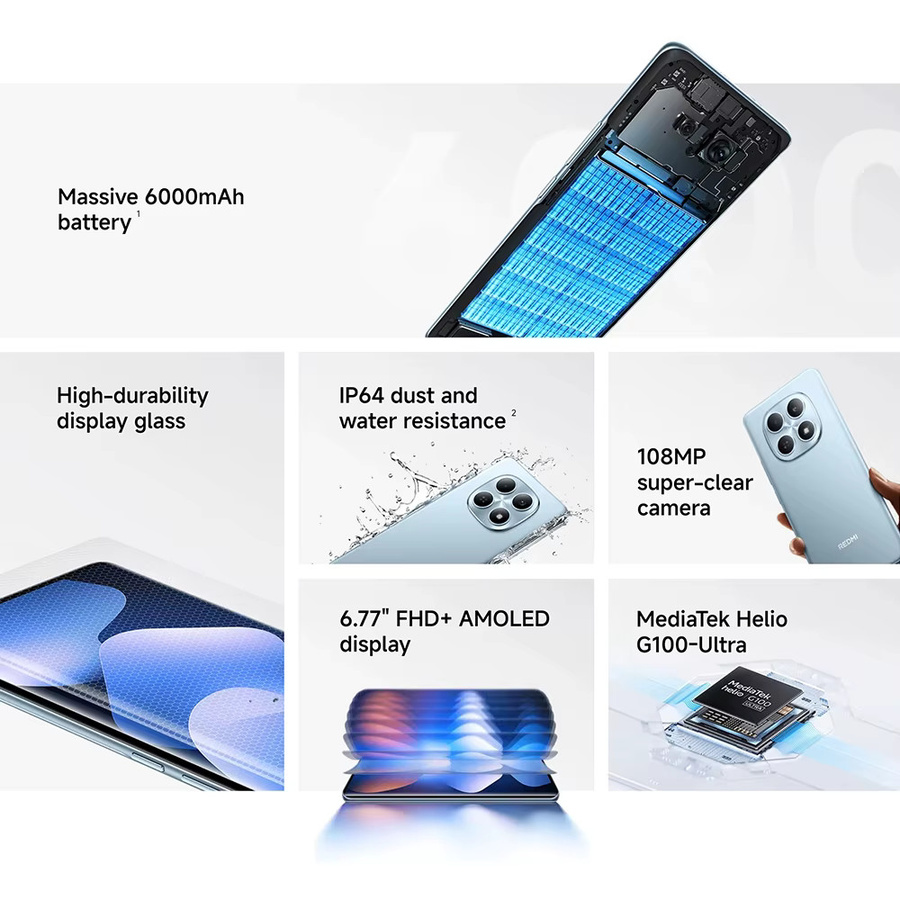 Xiaomi Redmi Note 15 4G Smartphone Blau, 6,77 Zoll FHD, 256 GB Speicher, Android, Bluetooth, NFC - Bild 2