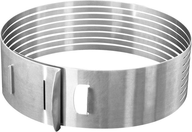Zenker Tortenboden Schneidhilfe aus Edelstahl, größenverstellbar, Farbe: Silber, Durchmesser: 26 cm bis 28 cm - Bild 1