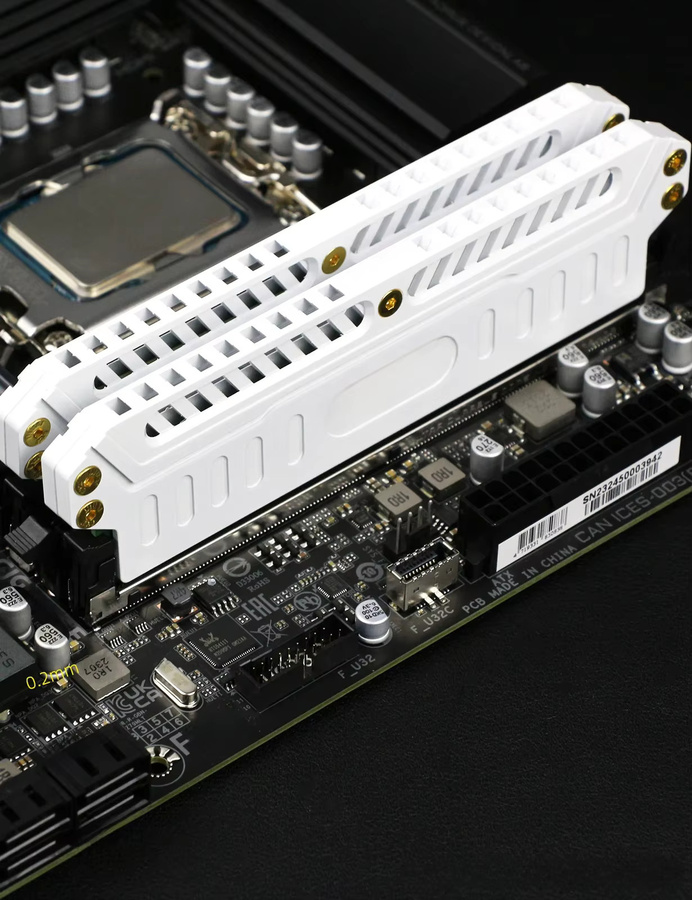 Kimdoole RAM Kühler aus Aluminiumlegierung für DDR4 und DDR5 PC-Arbeitsspeicher in Blau und Weiß - Bild 1
