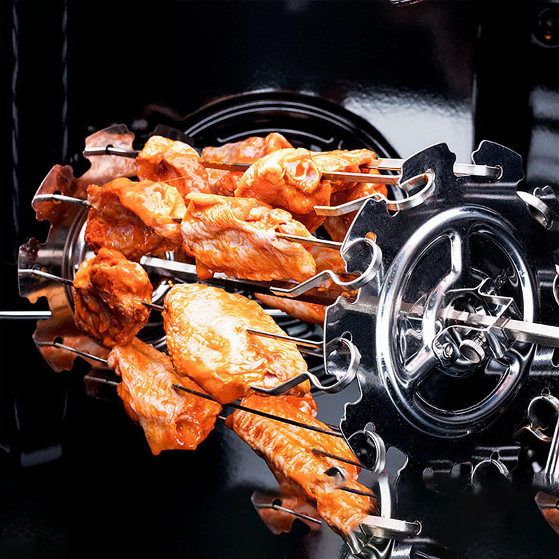 TOMTOP JMS Rotisserie Spieße aus Edelstahl in Silber für BBQ und Kebab - Bild 2