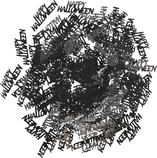 Rico Design Flitterstreu Happy Halloween mit Schriftzug in Schwarz, 200 Stück - Bild 1
