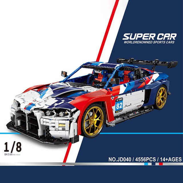 Inhaw M4 Supercar Bausteine Set JD040, 1:8 Technisches Hypercar Modellbau Set mit 4556 Teilen, Mehrfarbig - Bild 1