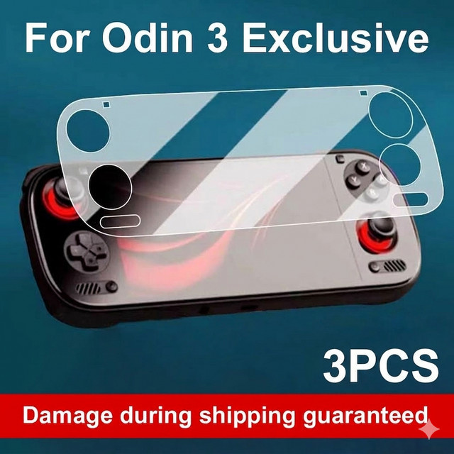 3er-Pack Soft HD Displayschutzfolie für AYN Odin 3 Handheld-Konsole, transparent - Bild 1