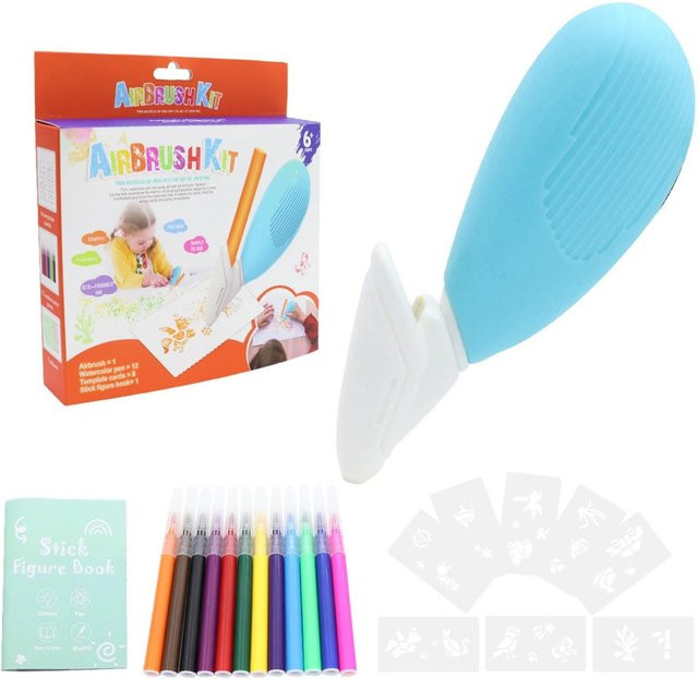 Binchi Elektrischer Aquarell-Sprühstift, Malspielzeug, 12 Farben, ab 3 Jahren - Bild 1
