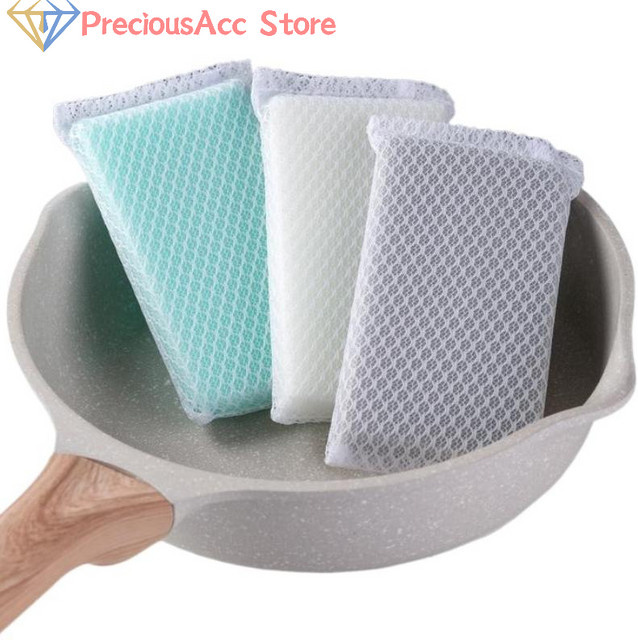 WHPHous Reinigungsschwämme Set aus 5 oder 10 Stück, Antihaft-Scheuerpads in Grau und Weiß zur effizienten Reinigung von Pfannen und Schüsseln - Bild 1