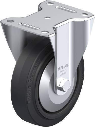 Blickle Bockrolle B-POEV 160XR-FA in Schwarz und Grau, Rad-Durchmesser: 160 mm, Tragfähigkeit: 400 kg - Bild 1