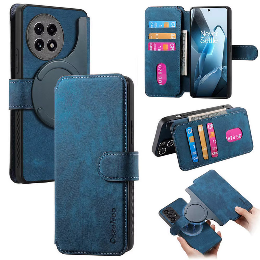 2-in-1 abnehmbare Leder-Brieftaschenhülle mit Magnetverschluss für OnePlus 15 5G, Luxus-Cover in Braun - Bild 4