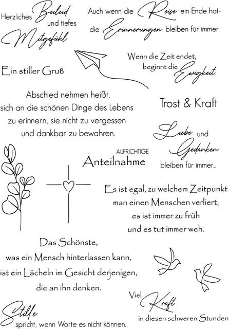 VBS Silikonstempel Kondolenz durchsichtig - Bild 1