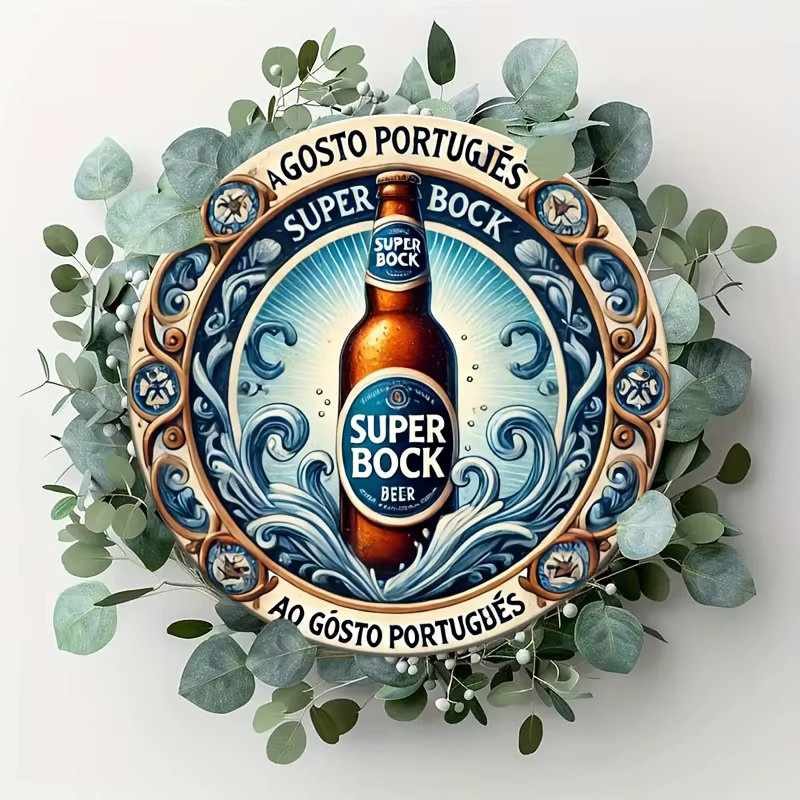 Super Bock Vintage-Aluminiumschild mehrfarbig B/H: 20 x 20 cm - Bild 5