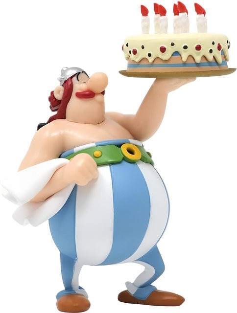 Plastoy SAS Asterix Obelix mit Geburtstagstorte, Einzelfigur, Kunststoff - Bild 1