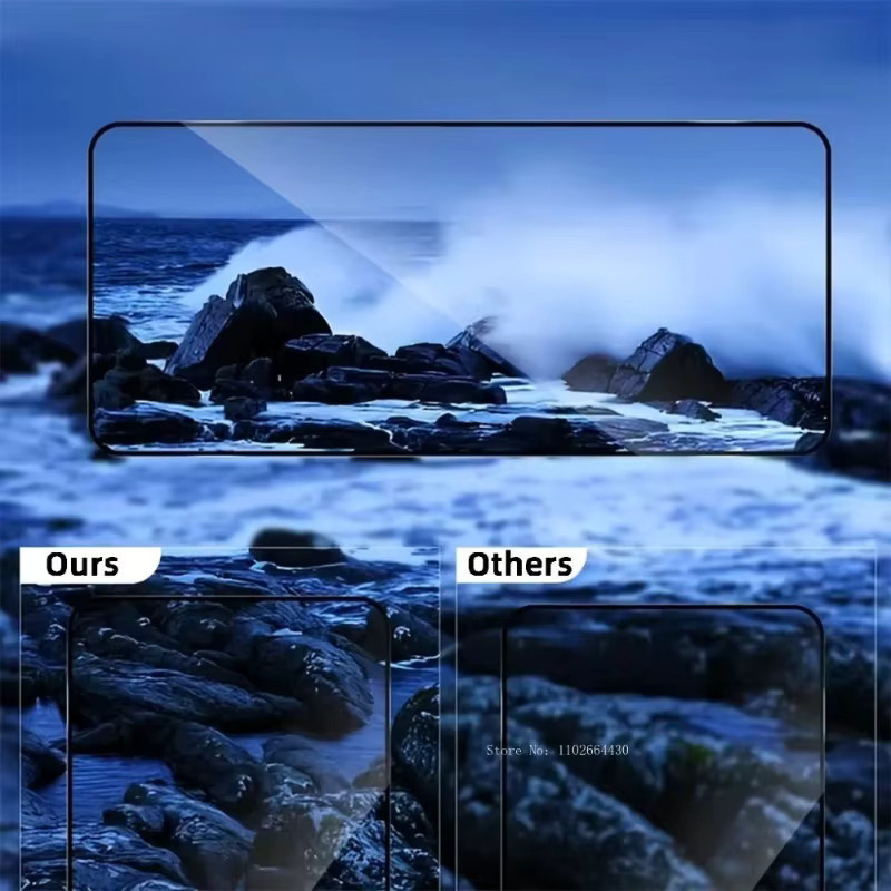 ZMZE 3er-Pack Randlose Gehärtete Glasfolien für iPhone 16 Pro Max in Schwarz und Transparent - Bild 6