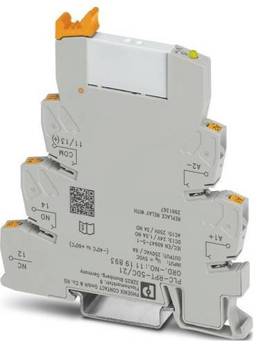 Phoenix Contact PLC-RPT-5DC/21 Relaismodul mit 1 Wechsler, Grau, 10 Stück - Bild 1