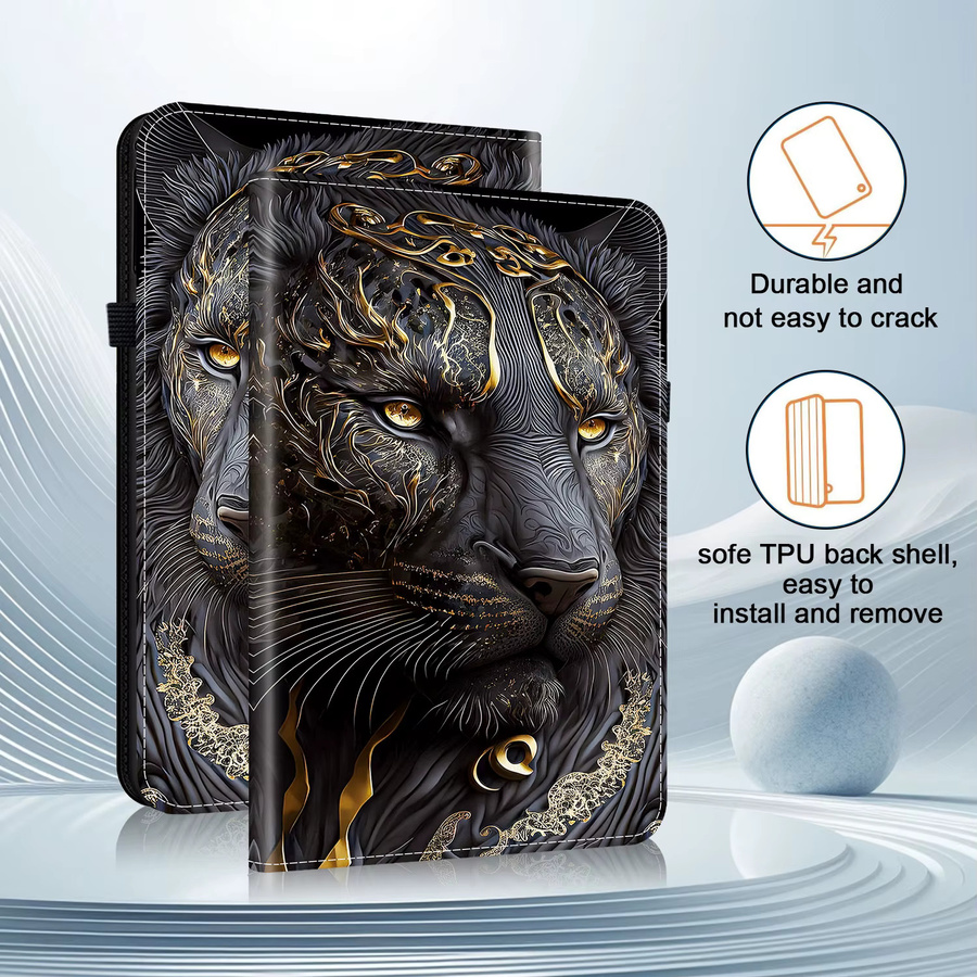 Lederhülle für Samsung Galaxy Tab S10 FE Plus und S9 FE Plus in Schwarz - Bild 2
