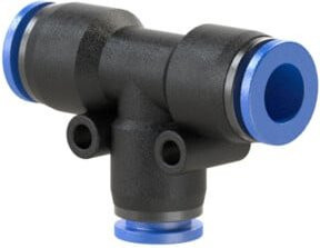 Riegler T-Steckverbindung Blaue Serie reduzierend für Schlauch Durchmesser 2x8 mm auf 1x4 mm in Blau und Schwarz - Bild 1