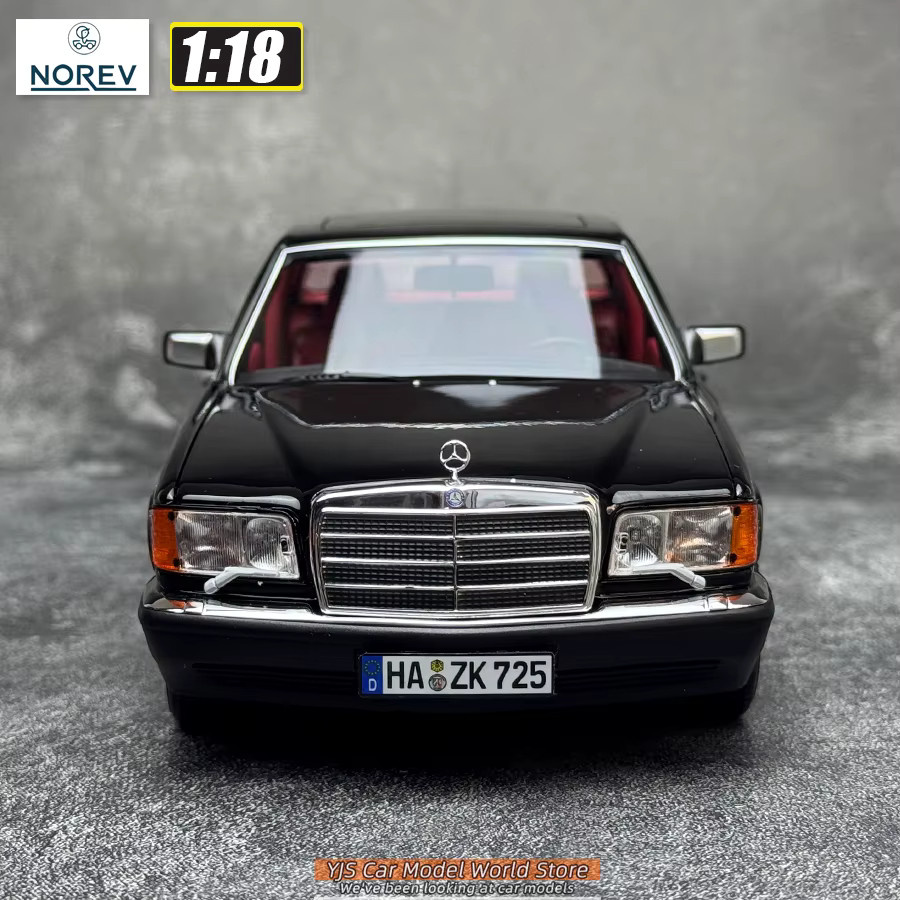 NOREV Ben. 560sel S-Klasse W116, Automodell, 1:18, Schwarz, Metall - Bild 2