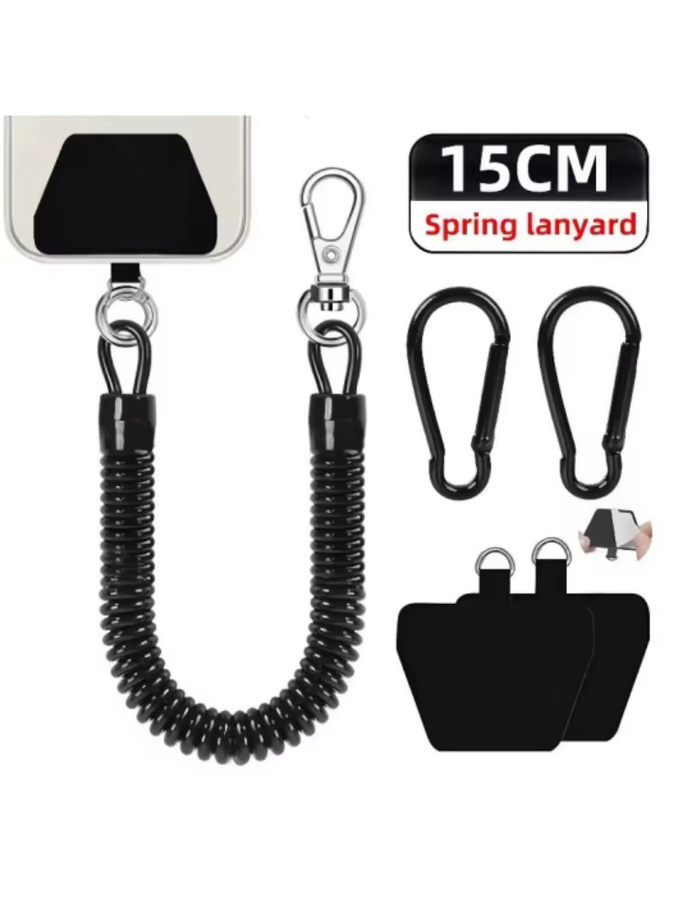 Verstellbares Anti-Verlust-Handyband mit Clip in Schwarz für Wandern, Radfahren und Outdoor-Aktivitäten - Bild 5