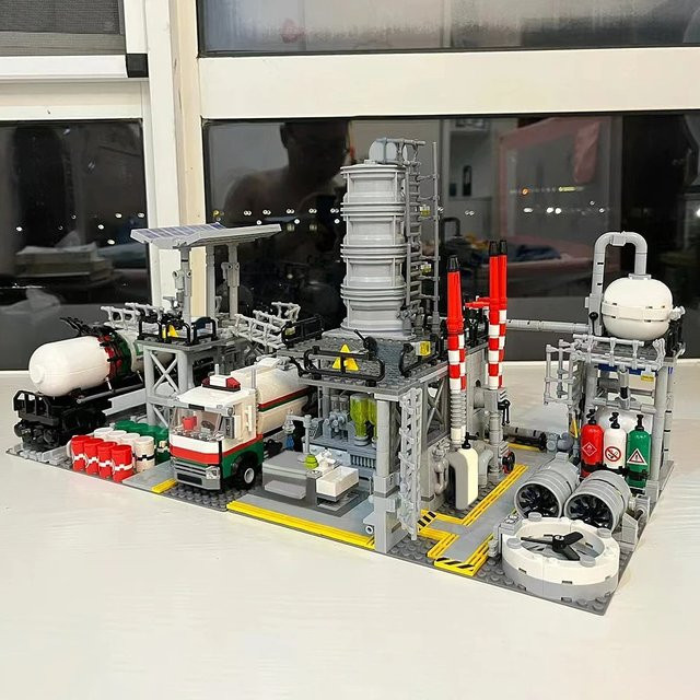 Yangkili Chemieanlagen-Labor Erdgas-Lagerzentrum Öl-Transportstation, Ziegelstein-Modellbausatz - Bild 1