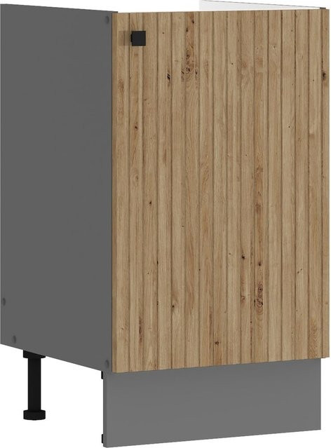 AVA Artisan Spülenunterschrank mit Lamellenoptik für deine Einbauküche, Breite: 50 cm - Bild 1