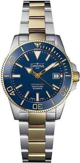 Davosa Armbanduhr Argonautic, Automatik, Edelstahl, Blau, 39,5 mm, Herren - Bild 1