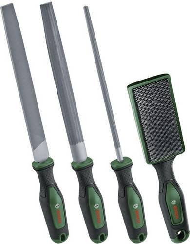 Bosch Feilen-Set 4-teilig mit Bürste, flach, grau/stahl - Bild 1