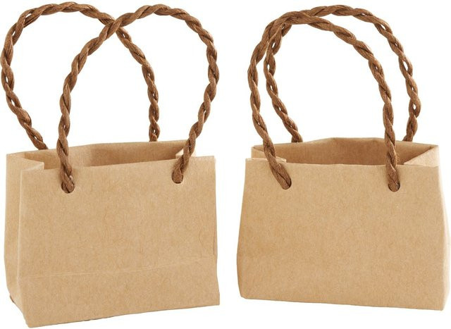 HobbyFun Miniatur Papiertasche, Zubehör, 2-teiliges Set - Bild 1