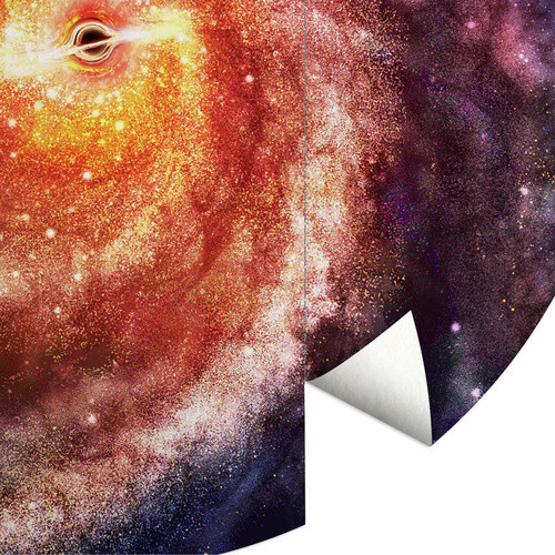 K&L Wall Art Runde Vliestapete Aerroscape Universum Galaxie, mehrfarbig, matt - Bild 2