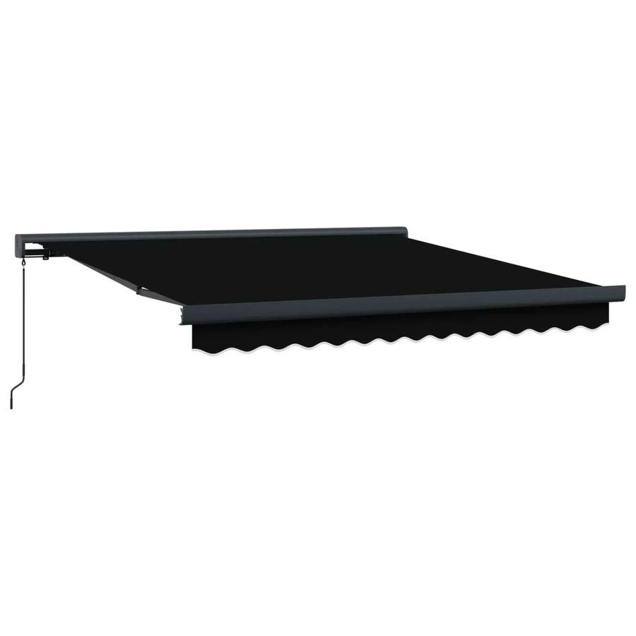 vidaXL Einziehbare Markise Schwarz aus Polyester und Metall B/H: 350 x 250 cm - Bild 2
