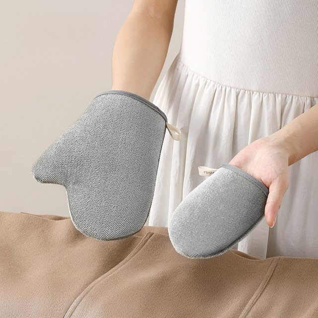 Meltset Haarentfernungs-Handschuhe in Grau, waschbare und wiederverwendbare Tierhaar-Reinigungshandschuhe zur Staubentfernung für Kleidung und Sofa - Bild 1