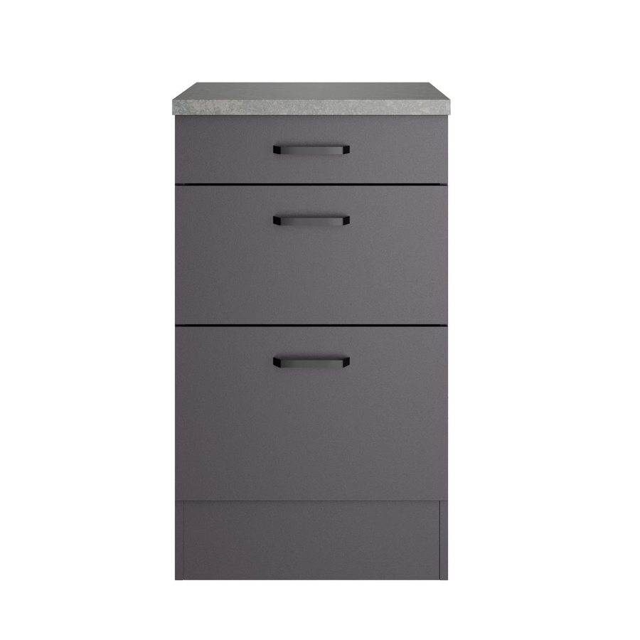 OPTIFIT Unterschrank Kiel420 in Anthrazit Matt mit 2 Auszügen, B/T/H: 50 x 60 x 88 cm - Bild 2