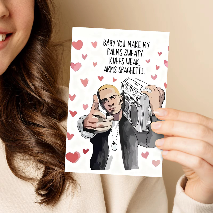 Humorvolle Valentinstag Grußkarte Musik-Terrier als kreative Liebeserklärung für Paare und Freunde - Bild 2