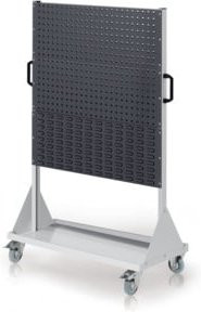 Kappes RasterMobil Rollbarer Rollcontainer Größe 4 in Grau mit 4 Loch- und 2 Schlitzplatten, Höhe: 158 cm - Bild 1