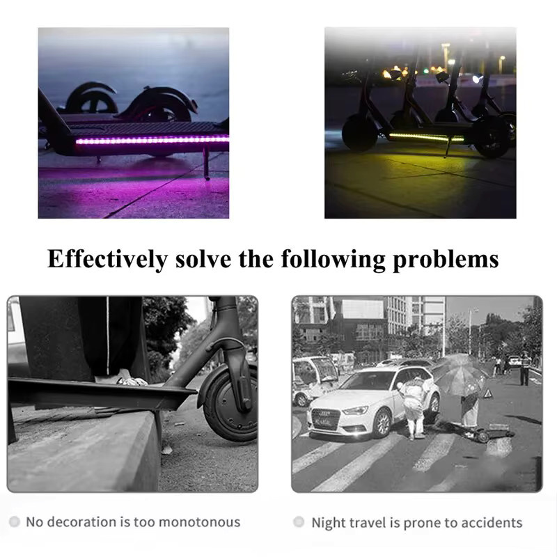 Wasserdichter RGB LED Streifen für Xiaomi M365 1s Pro Pro2 MI3 Elektrische Roller als Sicherheits-Nachtlicht in Mehrfarbig - Bild 3