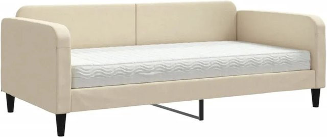 vidaXL Tagesbett mit Matratze in Beige, B/T/H: 223 x 100 x 75 cm - Bild 1