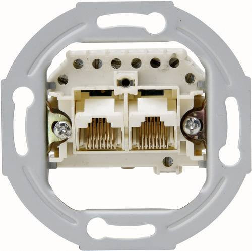 Kopp Einsatz UAE- IAE- und ISDN-Steckdose in Aluminium Silber - Bild 1