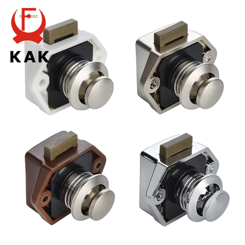 KAK 10er Set Push-Lock Schlösser 20mm in Weiß für Camper, Wohnwagen und Möbel - Bild 2