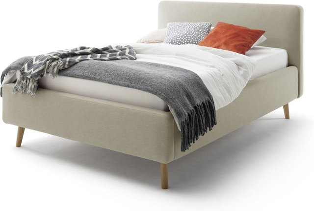 Polsterbett HARPER Minna in Taupe/Beige mit Lift-up-Funktion, Breite: 140 cm, Tiefe: 200 cm, Höhe: 105 cm - Bild 1