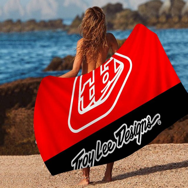 Troy Lee Design Mikrofaser Strandtuch in Rot, Saugfähiges und Weiches Sporttuch für Yoga, Schwimmen und Laufen, Breite: 70 cm, Länge: 150 cm - Bild 1