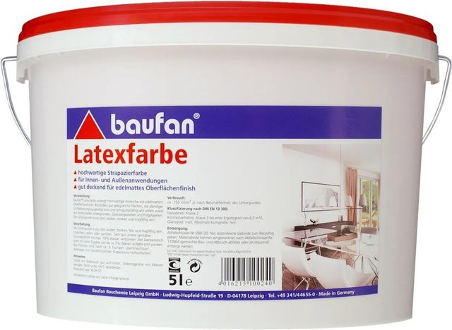 Baufan Latexfarbe Concrete in Weiß, 5 l - Bild 1