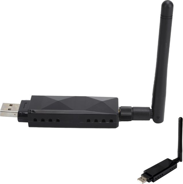 Wireless NetCard AR9271 USB-WLAN-Adapter mit abnehmbarer 2dBi-Antenne in Schwarz für TV und Computer - Bild 1