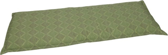 GO-DE TEXTIL Gartenauflage Raute Bankauflage 2-Sitzer in Grün mit Rhombus-Muster, Breite: 115 cm, Tiefe: 115 cm - Bild 1