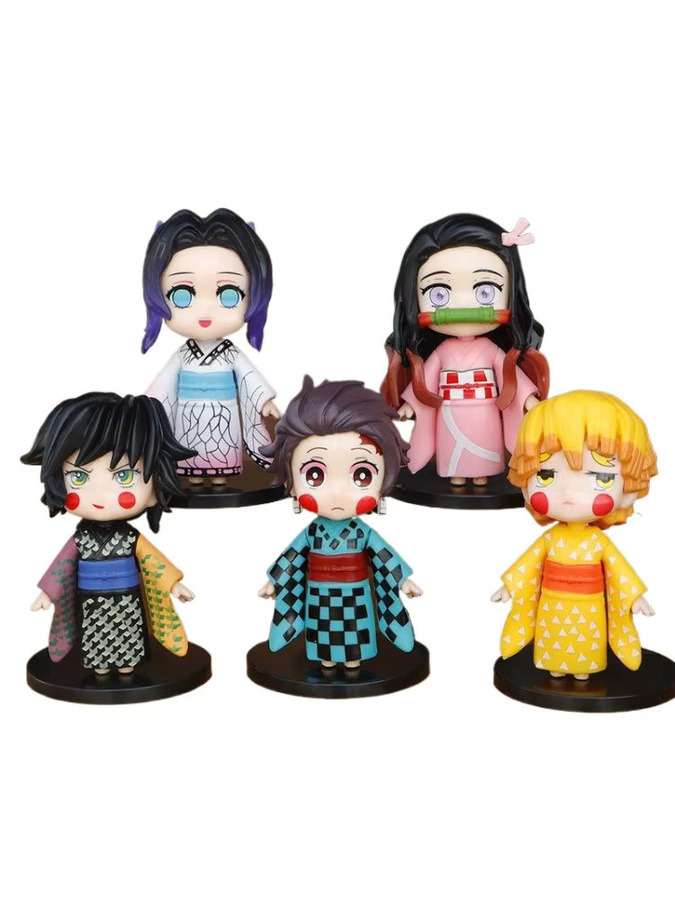 Bandai Demon Slayer Q-Version Kimono Anime Figuren, 5-teiliges Set - Bild 3
