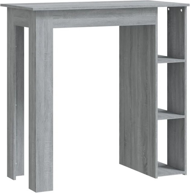 vidaXL Bartisch mit Regal in Grau Sonoma aus Holzwerkstoff, B/T/H: 102 x 50 x 103,5 cm - Bild 1