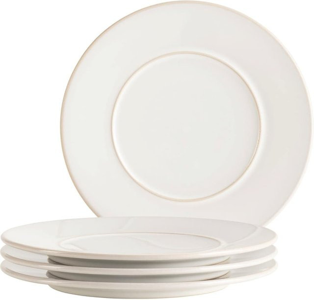 Mäser Dessertteller Set Unico aus Steinzeug in White und Anthracite - Bild 1