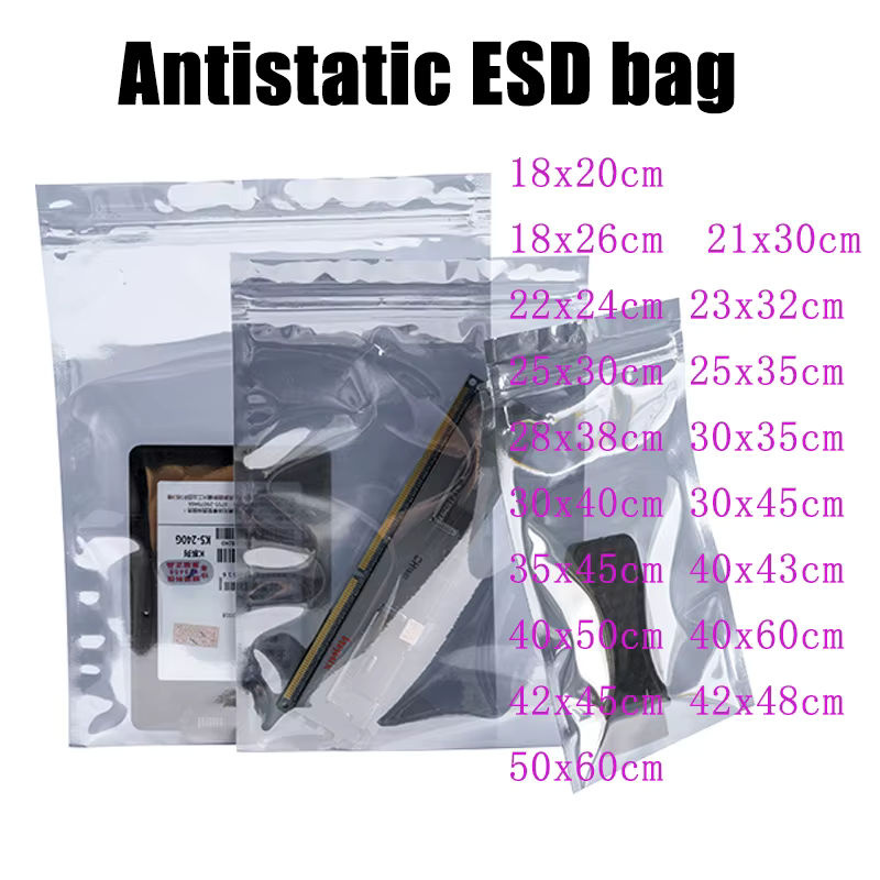Lxiacai ESD-Beutel transparent mit Press Seal zur sicheren Aufbewahrung von elektronischem Zubehör - Bild 5