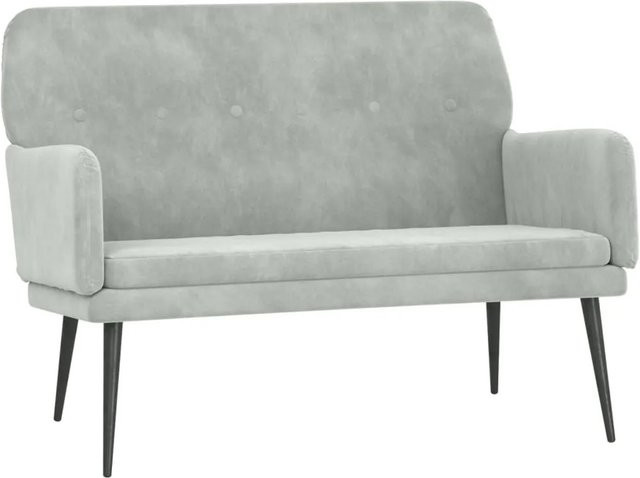 vidaXL Sitzbank aus Samt in Hellgrau B/T/H: 108 x 79 x 79 cm - Bild 1